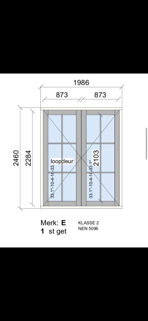 2 x Kunstof openslaande deuren met HR+++ glas en groot raam foto 7