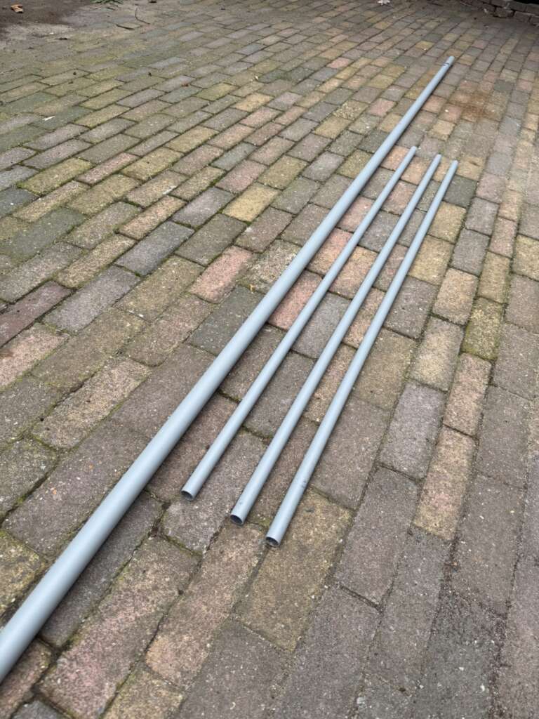Aluminium buizen - ge-poedercoat en nieuw/ongebruikt