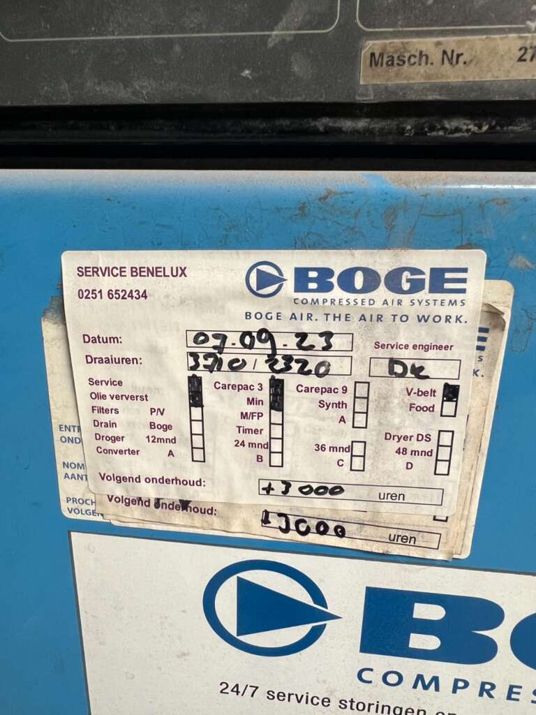 Complete set: BOGE S 50 Schroefcompressor + Droger + Ketel foto 5