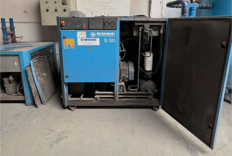 Complete set: BOGE S 50 Schroefcompressor + Droger + Ketel
