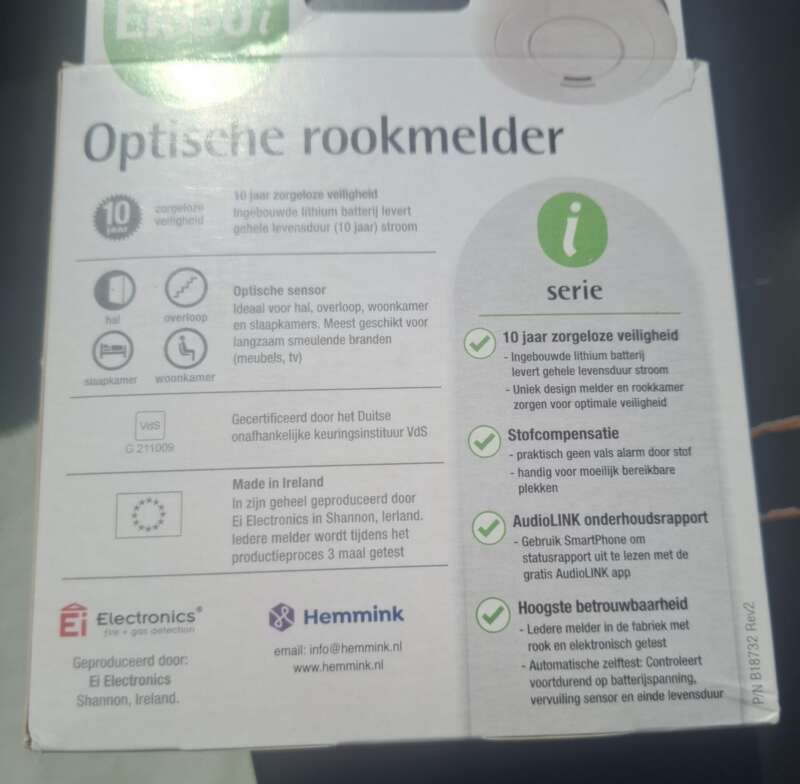 NIEUW 3 optische rookmelders Ei650i met lithium 10jr batterij