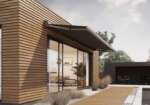 Nieuw zonnescherm / buitenzonwering taupe Somfy