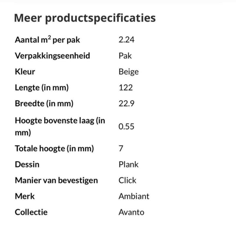 Nieuwe Ambiant PVC Click vloer - Avanto Collection Beige