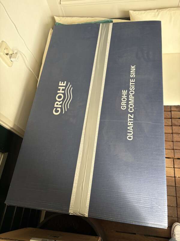 Nieuwe GROHE K700 Spoelbak 90×50 cm Zwart Graniet - Nieuw