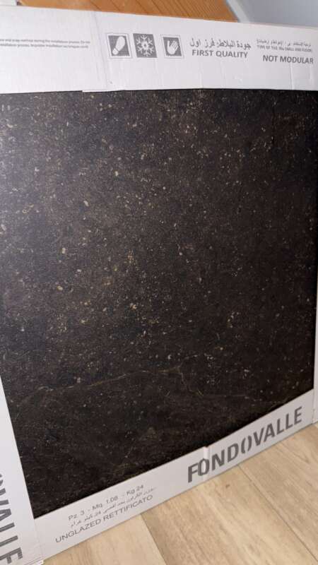 4 Antraciet/Bruin Marmerlook Tegels 60×60 cm - Fondovalle foto 2